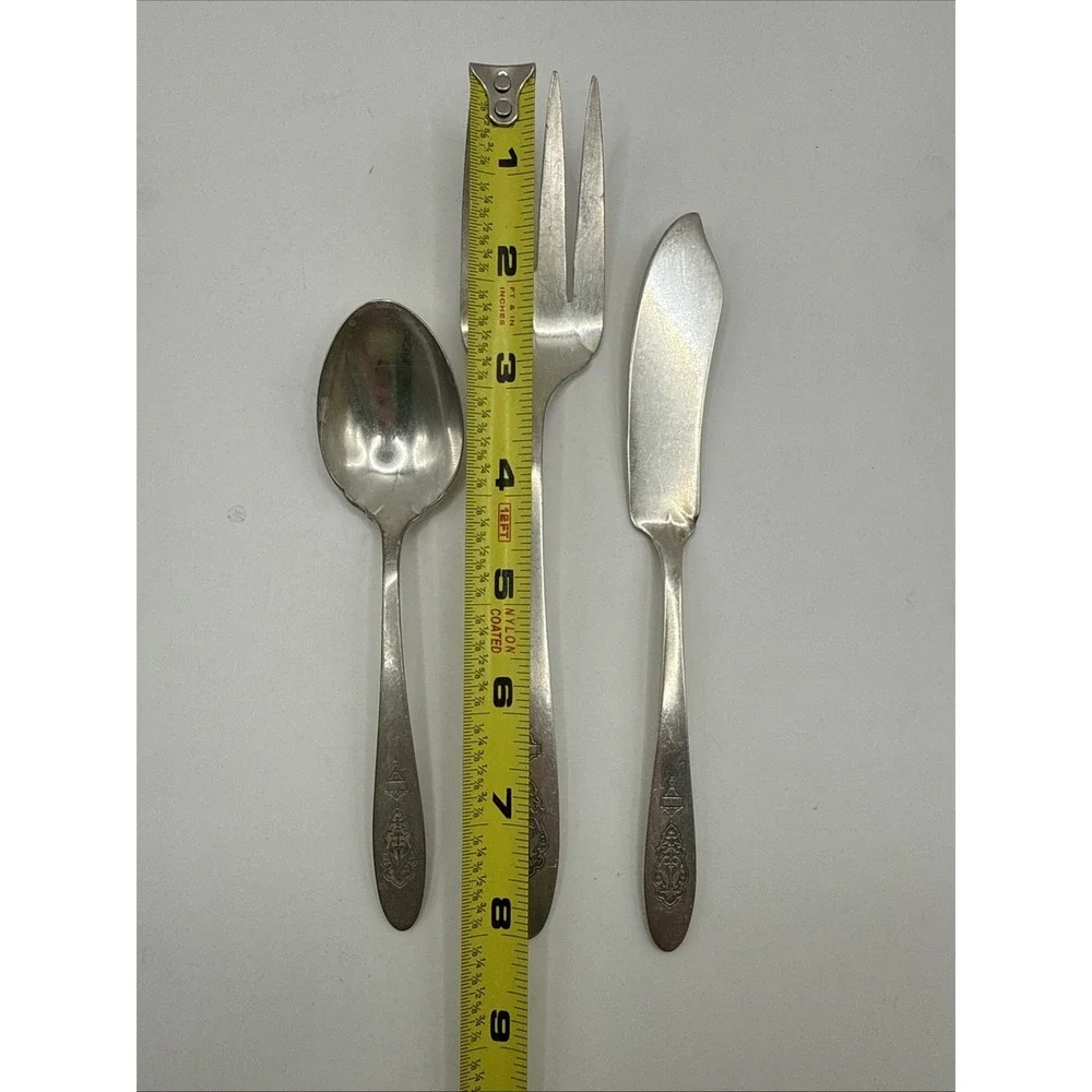 Vintage BIRD OF PARADISE Onieda Community  Plate Serving Set Spoon, Fork, Knife